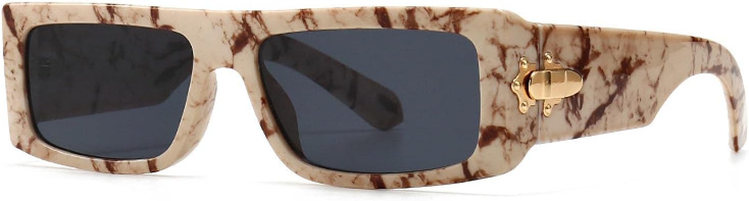 

Модные винтажные прямоугольные солнцезащитные очки для женщин и мужчин, роскошные, в маленькой оправе, с плоской верхней частью и градиентным линзовым покрытием, для женщин, защита от УФ-излучения UV400 TYUVIVO, 5