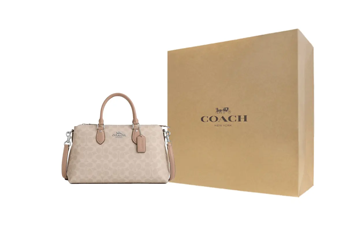 

COACH Плечевая сумка из ПВХ большая женская хаки