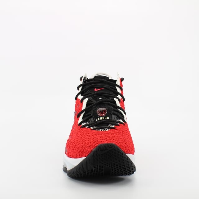 Lebron xvii красные текстильные мужские кроссовки на шнуровке bq3177 601 Nike, красный — фото 4