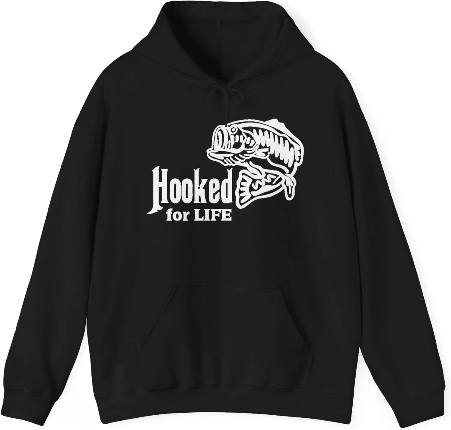 Толстовка с капюшоном Hooked for Life Bass Fishing