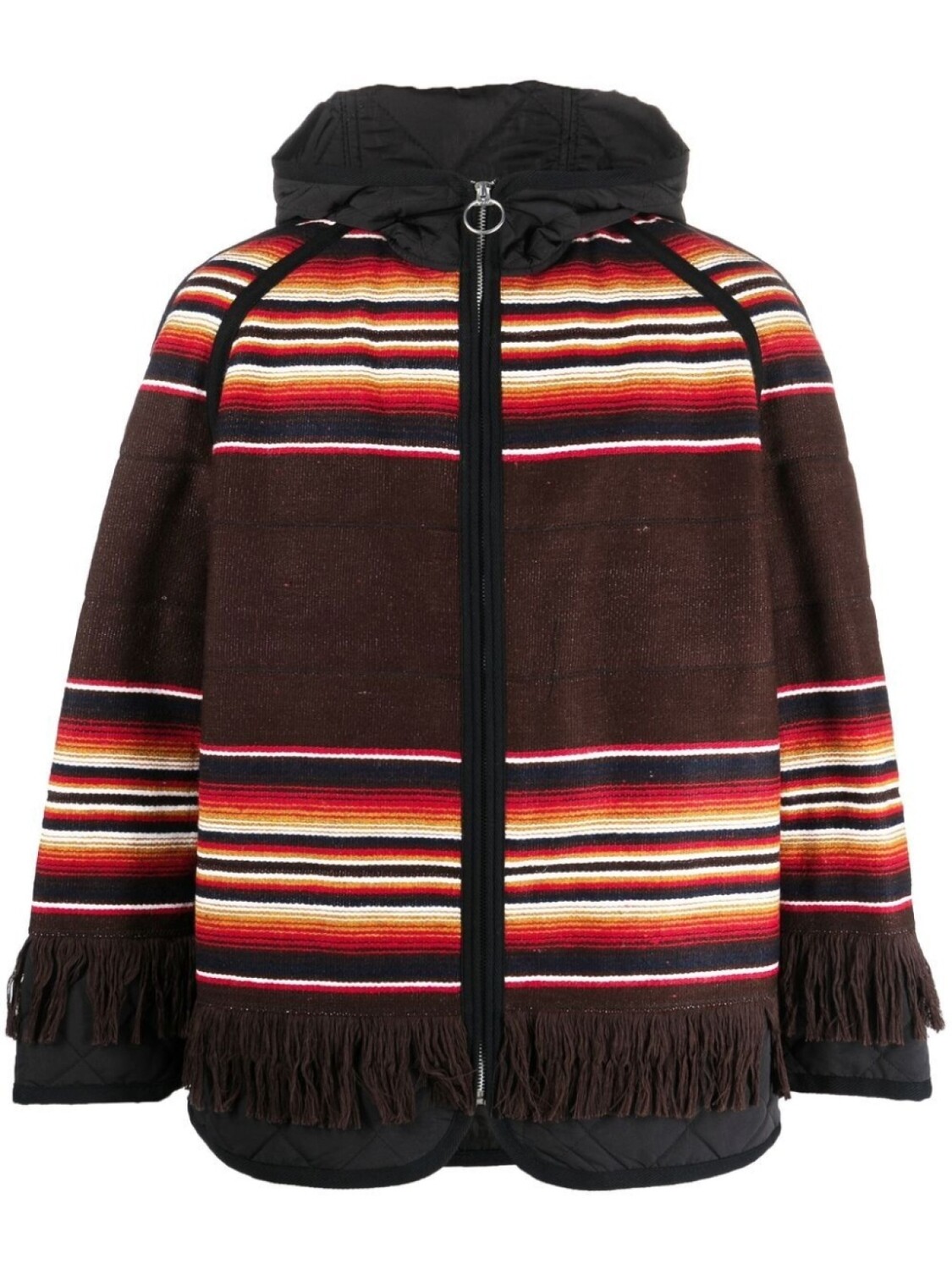 

Junya Watanabe MAN пуховик с бахромой, коричневый