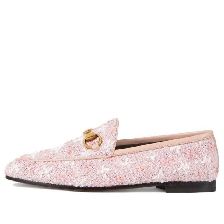 Лоферы (WMNS) Gucci Jordaan Tweed Loafers 'Pink'