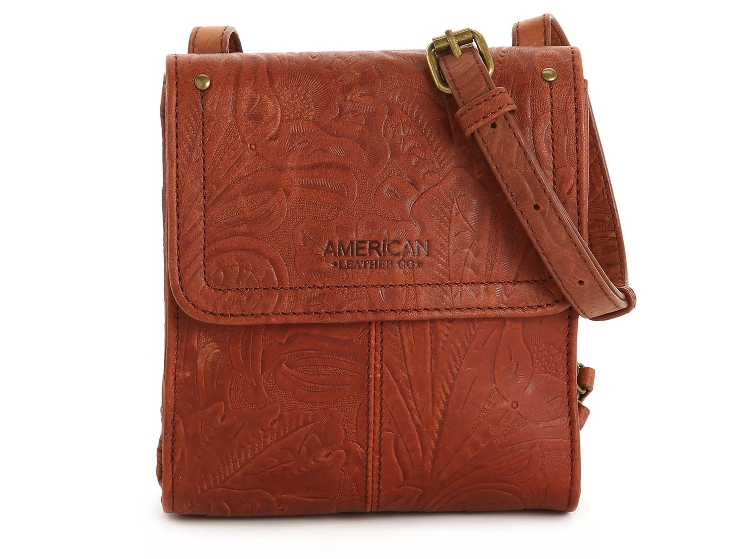 

Сумка кросс-боди American Leather Co. Leather Crossbody Bag, темно-коричневый