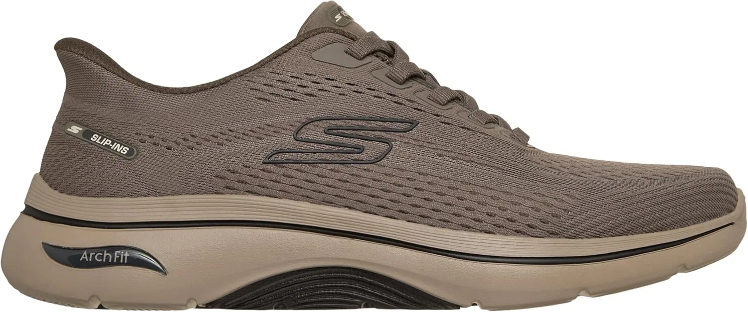 Мужские слипоны Skechers: Go Walk Arch Fit 2.0 PercySneaker, Dark Taupe