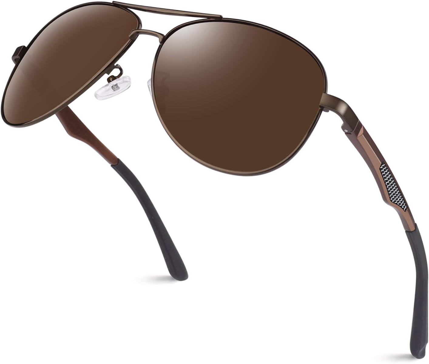 

Классические солнцезащитные очки GQUEEN в стиле милитари, пилотные, поляризованные, с пружинными шарнирами, алюминиево-магниевые, для мужчин и женщин, MOS1, A Brown Frame/Brown Lens