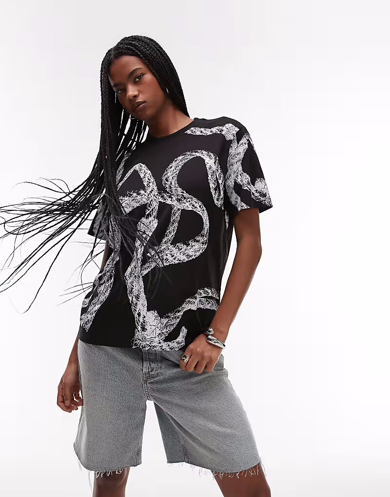 

Черная футболка Allsaints halyard bf