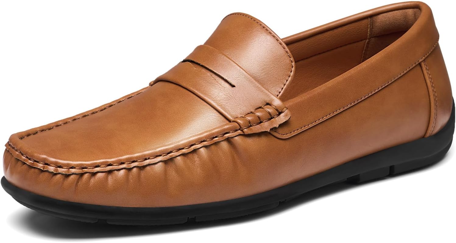 

Мужские лоферы HEEZ на шнуровке, с отделкой Penny, кожаные повседневные туфли и прогулок на лодке, Tan Pu