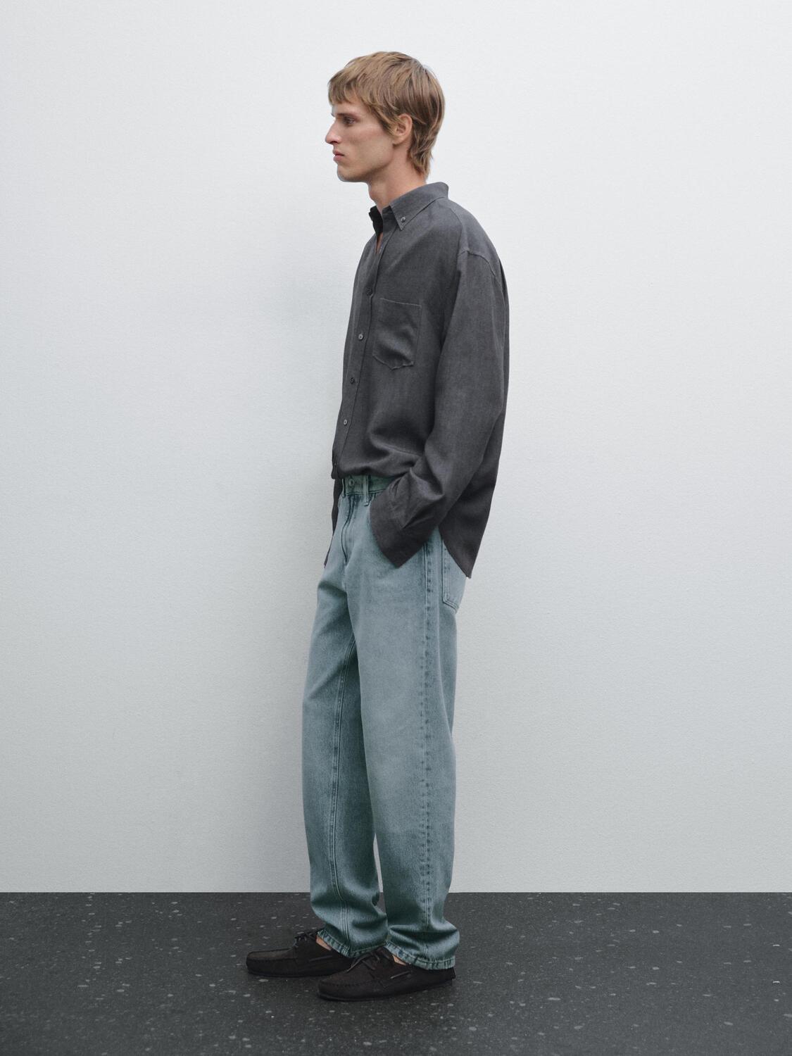 

Зауженные джинсы Massimo Dutti, светло-голубой