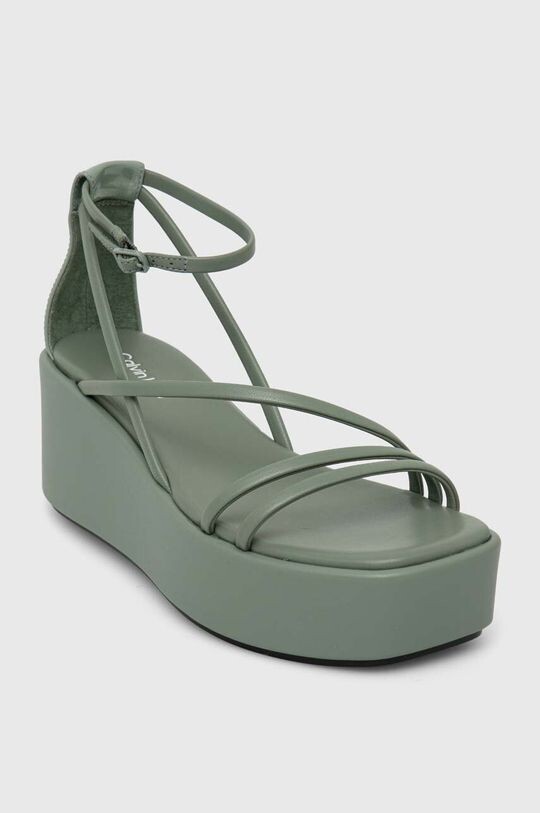 

Кожаные сандалии Wedge Sandal 30 Lth Calvin Klein, зеленый