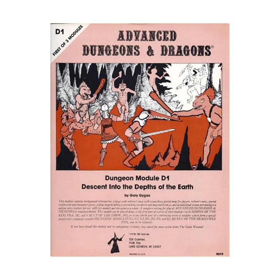

Модуль Descent into the Depths of the Earth (1st Printing), Advanced Dungeons & Dragons (1st Edition) - Modules & Adventures - D, G & Q Series