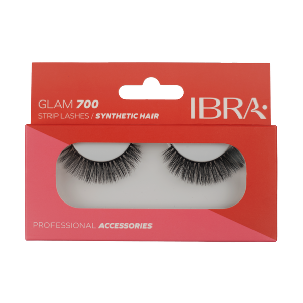

Накладные ресницы Glam 700, 1 упаковка. Ibra Makeup
