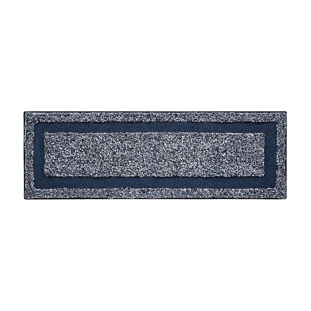 

VCNY Home Heathered Hotel Коврик для ванной из микрофибры, цвет Navy White