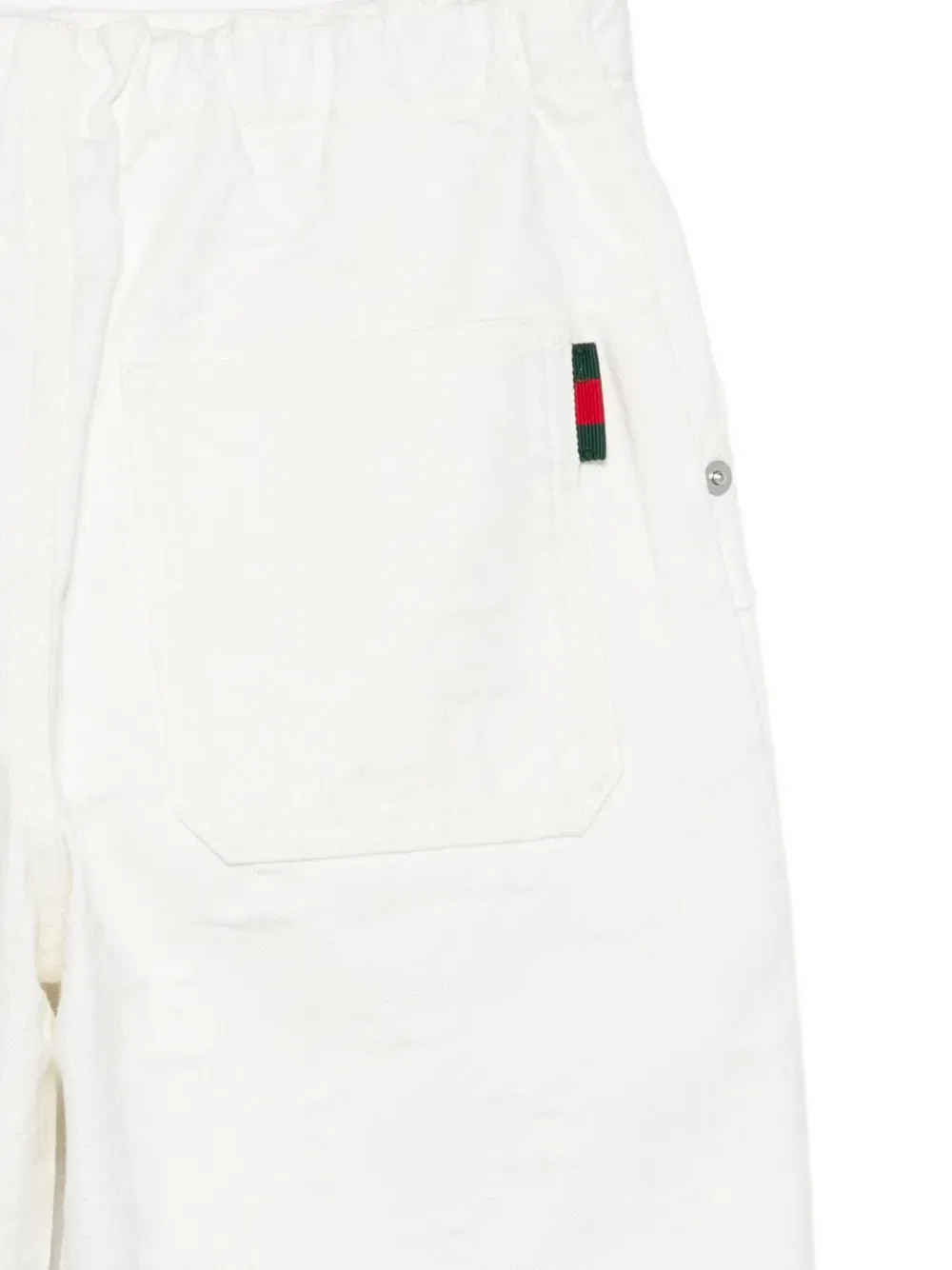 Хлопковые шорты Gucci Kids, белый — фото 3