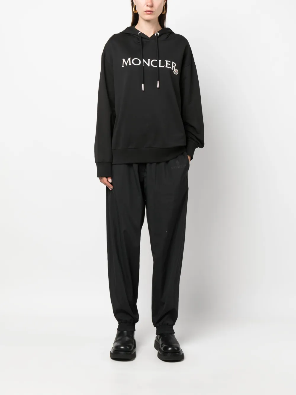 Спортивные брюки с кулиской MONCLER, черный — фото 2