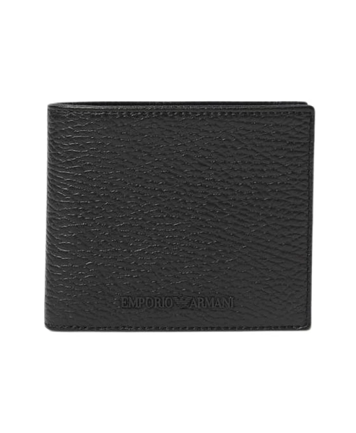 

Стильный складной кошелек с внутренними отделениями. Emporio Armani, черный