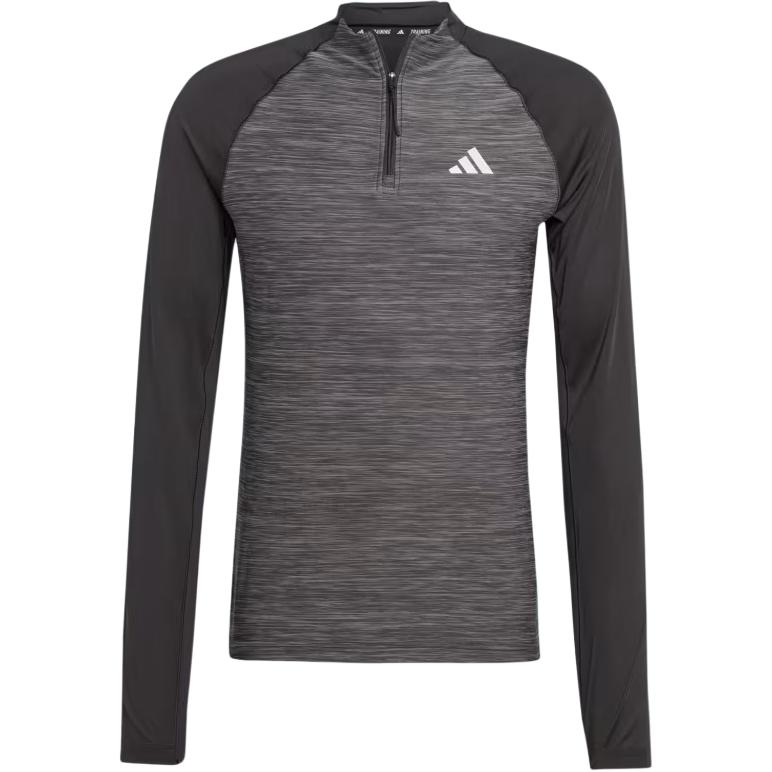Футболка мужская для тренировок Gym+AEROREADY с тремя полосками черная Adidas — фото 2