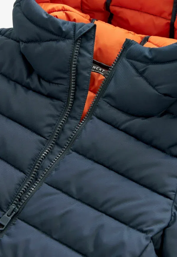 Куртка зимняя средней плотности Next, navy blue, темно-синяя — фото 3
