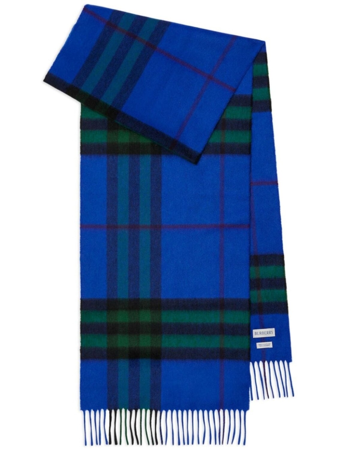 

Burberry кашемировый шарф в клетку, синий