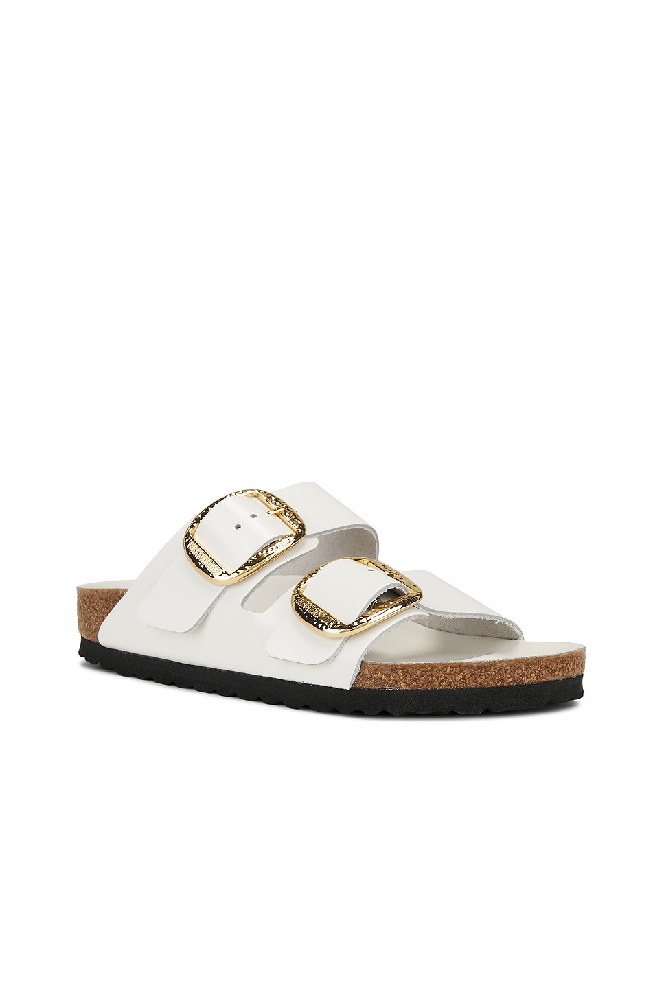 Arizona Hammered Big Buckle Сандалии Birkenstock, Antique White — фото 2