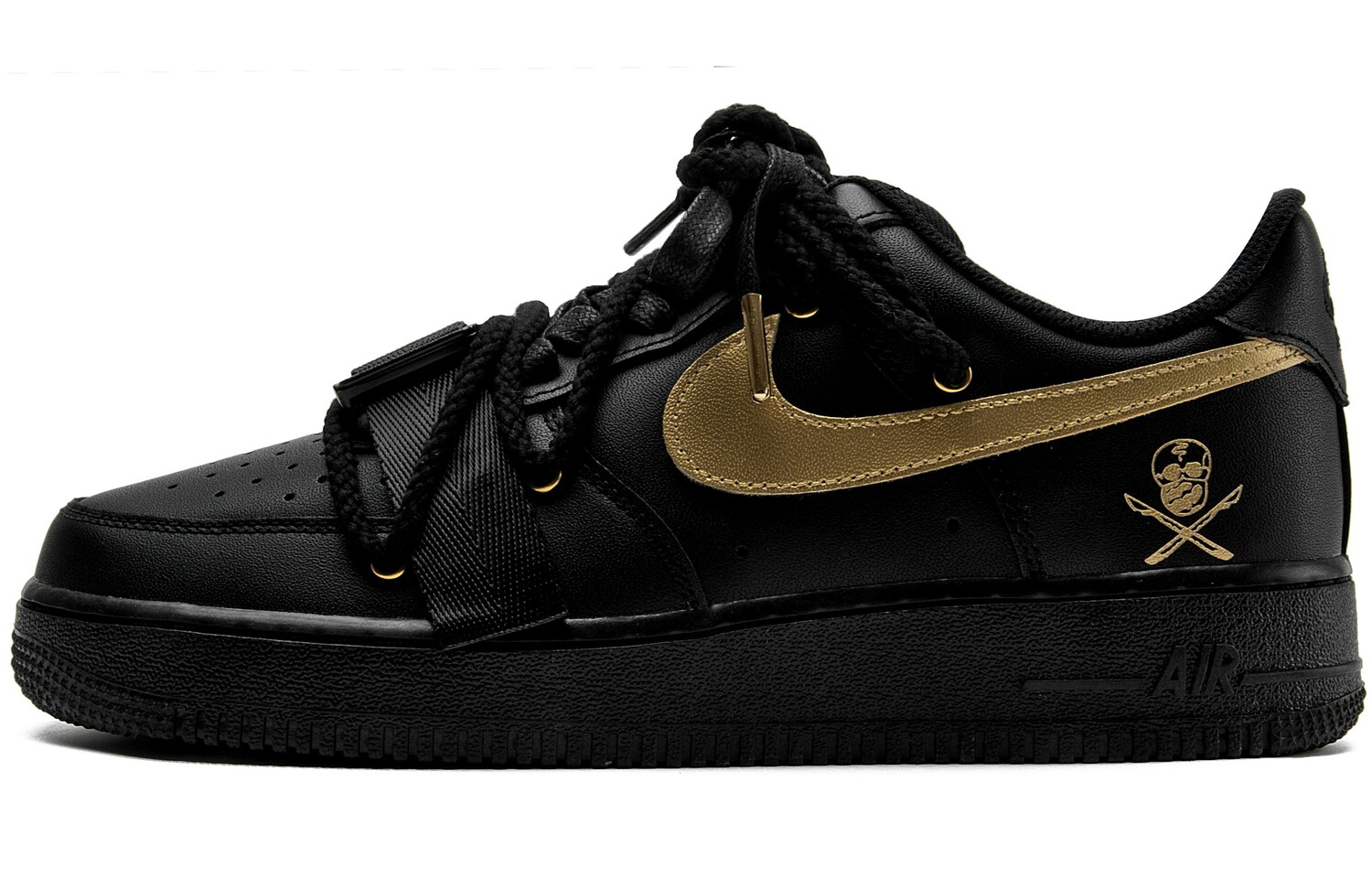 

Кроссовки Nike Air Force 1 Skateboard Shoes Unisex Low-Top Black, черный