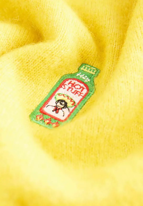 Джемпер стандартного кроя с вышитым круглым вырезом Next, Yellow Hot Sauce — фото 3