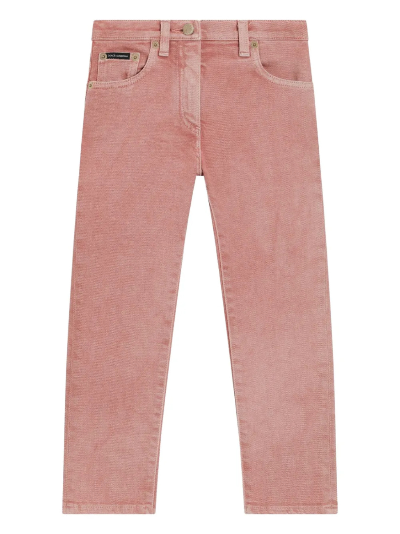 

Dolce & Gabbana Kids джинсы с логотипом, розовый