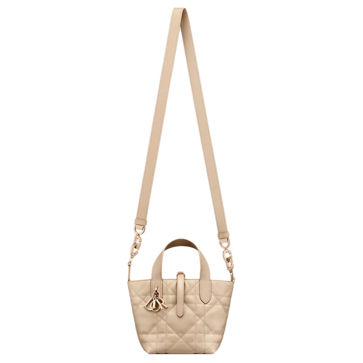 DIOR Сумка через плечо из телячьей кожи для женщин Toujours Pink Beige — фото 3