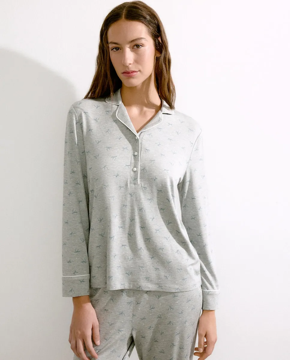 

Женская пижама с воротником поло Énfasis, белый