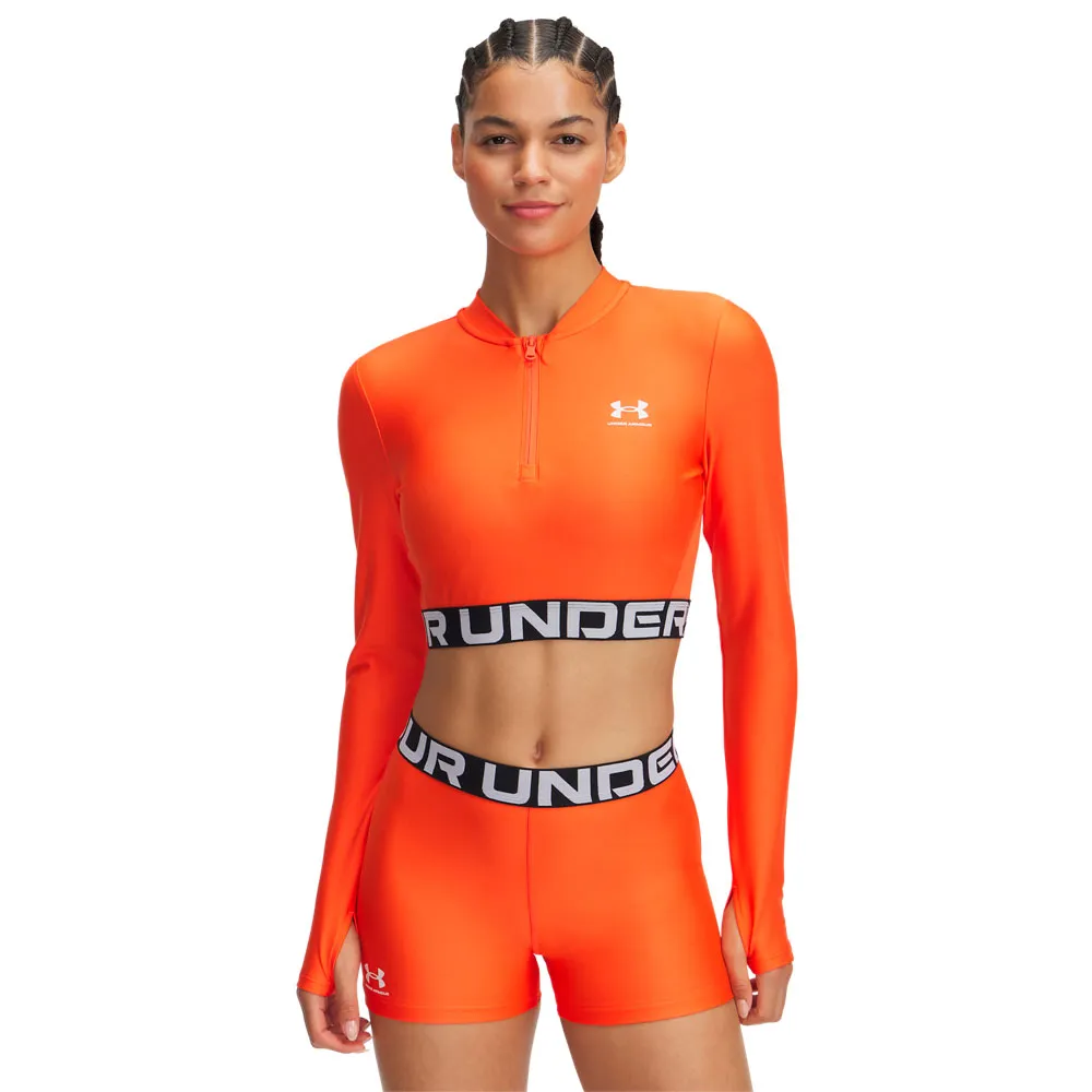 

Толстовка спортивная Under Armour HeatGear Rib half zip, оранжевый