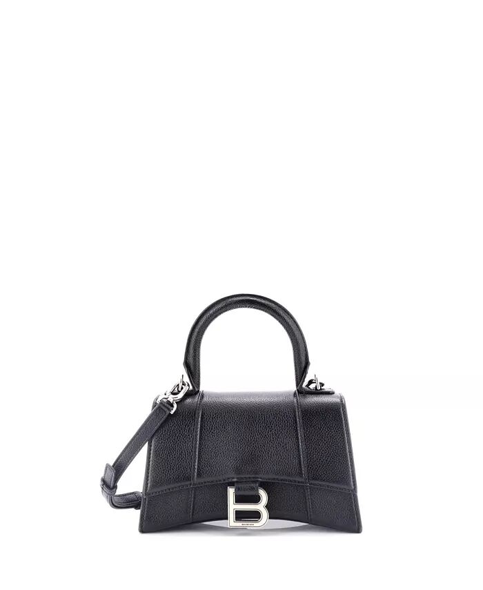 

Сумка XS Hourglass с верхней ручкой из кожи Pre-Owned Balenciaga, черный