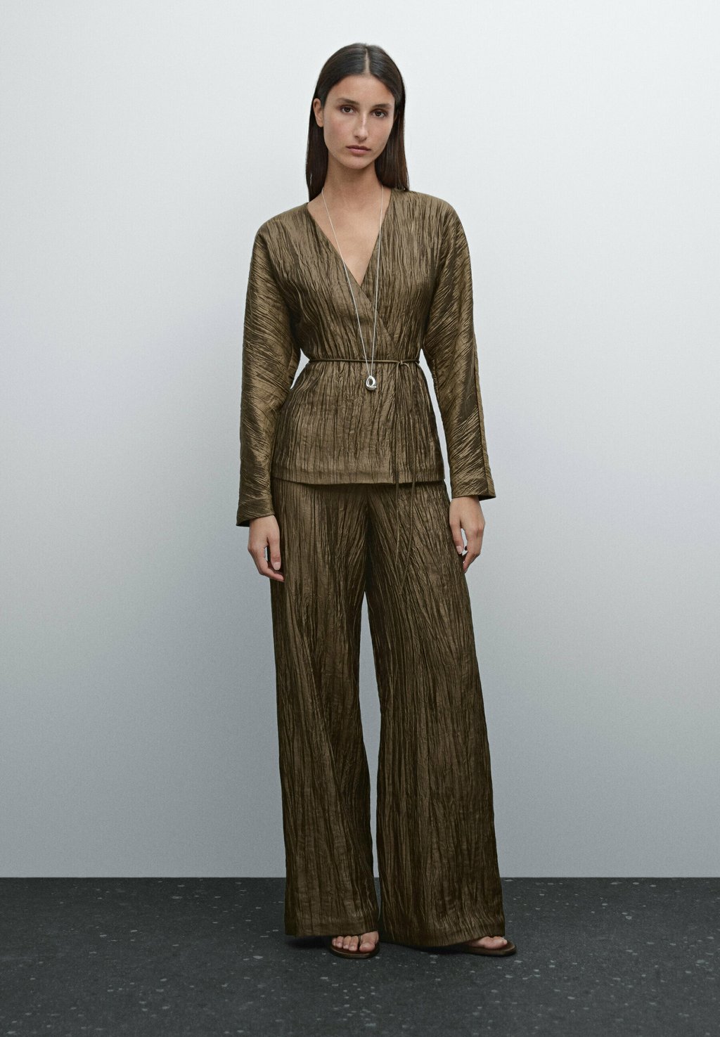 

Брюки Massimo Dutti, золотистый