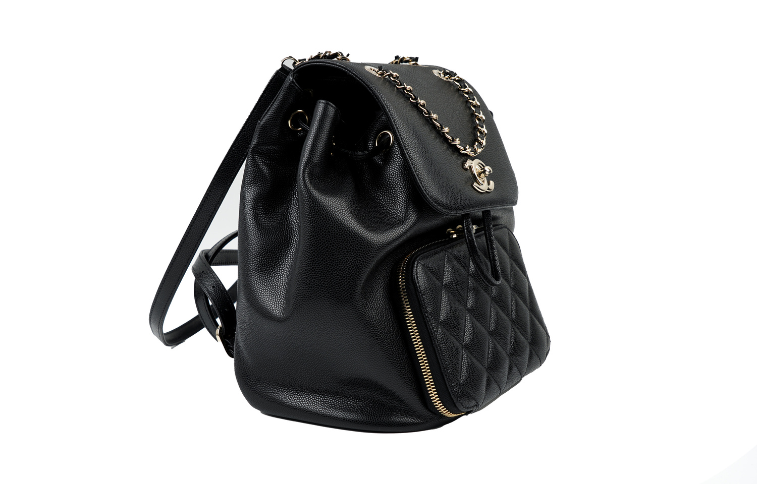 

CHANEL Кожаный рюкзак из коровьей кожи женский черный