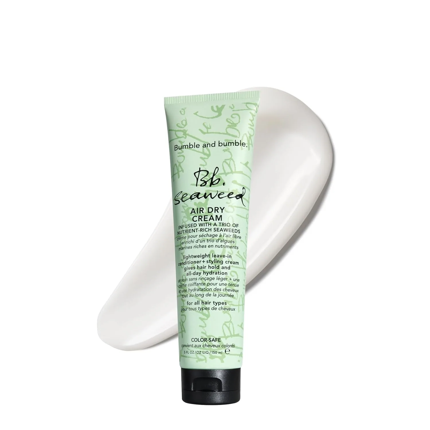 Bumble and bumble. Крем для укладки волос без фена Seaweed Nourishing Air Dry, кондиционер без смывания, распутывает, увлажняет, защищает от пушистости, легкая фиксация, безопасен для окрашенных волос, для всех типов волос, Green