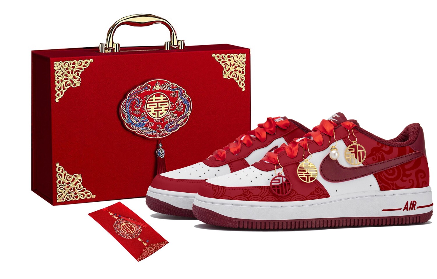 

Женские кроссовки для скейтбординга Nike Air Force 1, Red