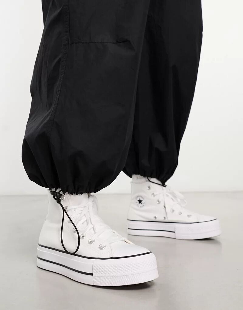 Белые кроссовки на платформе Converse Chuck Taylor Lift Hi