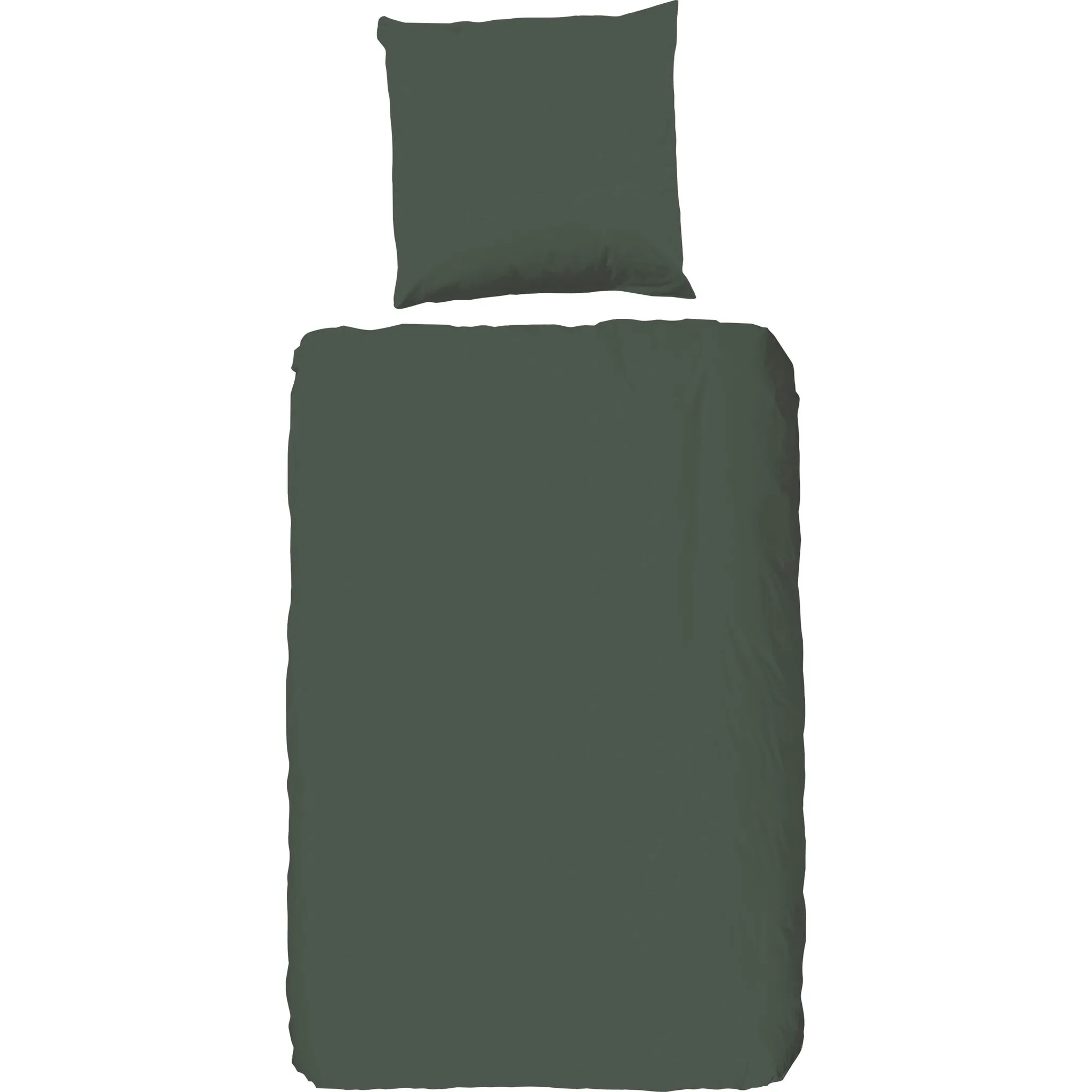 

Двустороннее постельное белье PURE Luxury Collection "Pure uni", микрофибра, 135х200, 2 шт., легкое в уходе, однотонное зеленое, молния, цвет olivgrün/olive/grün