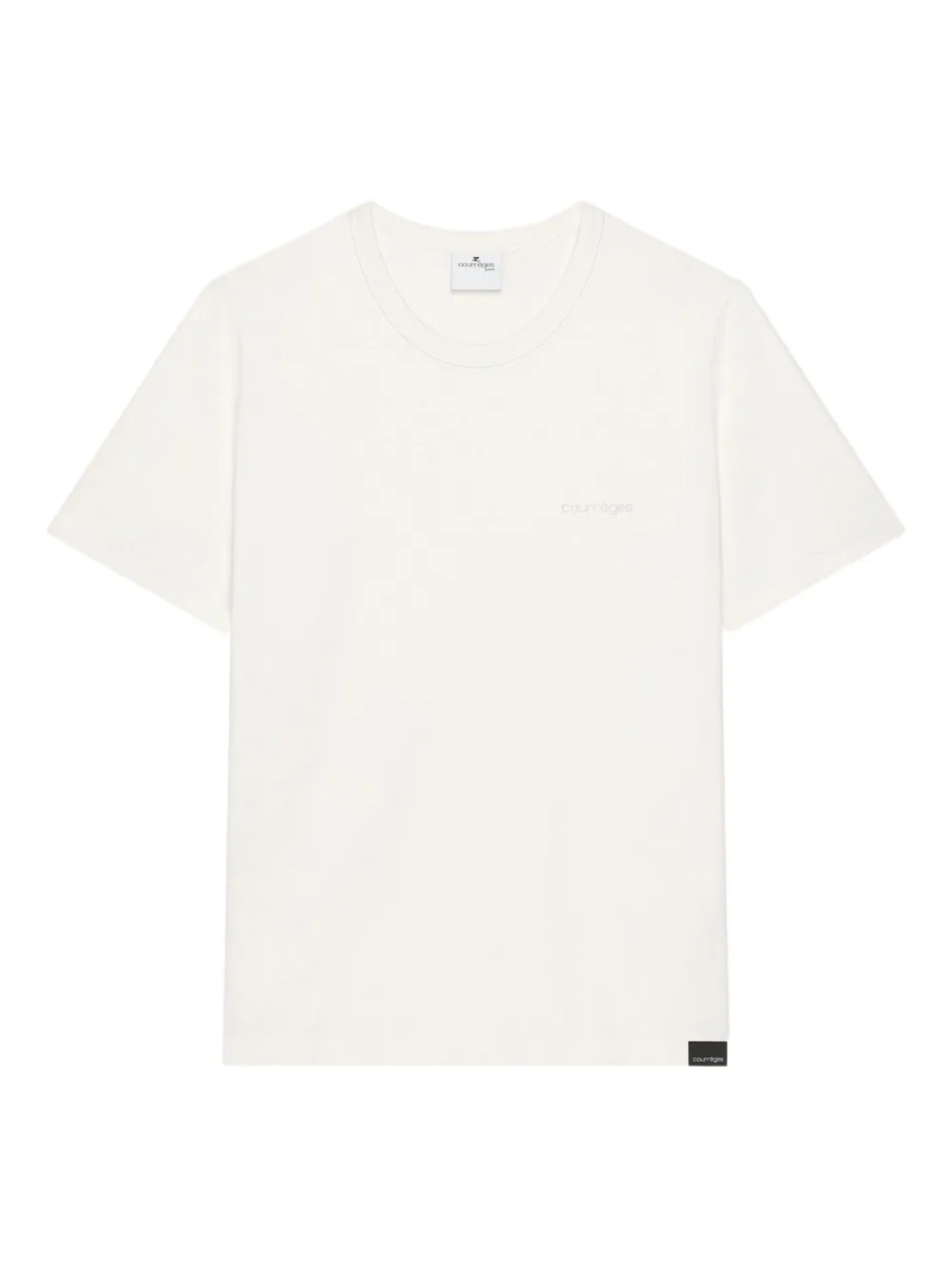 

Хлопковая футболка Courrèges с вышитым логотипом, белый