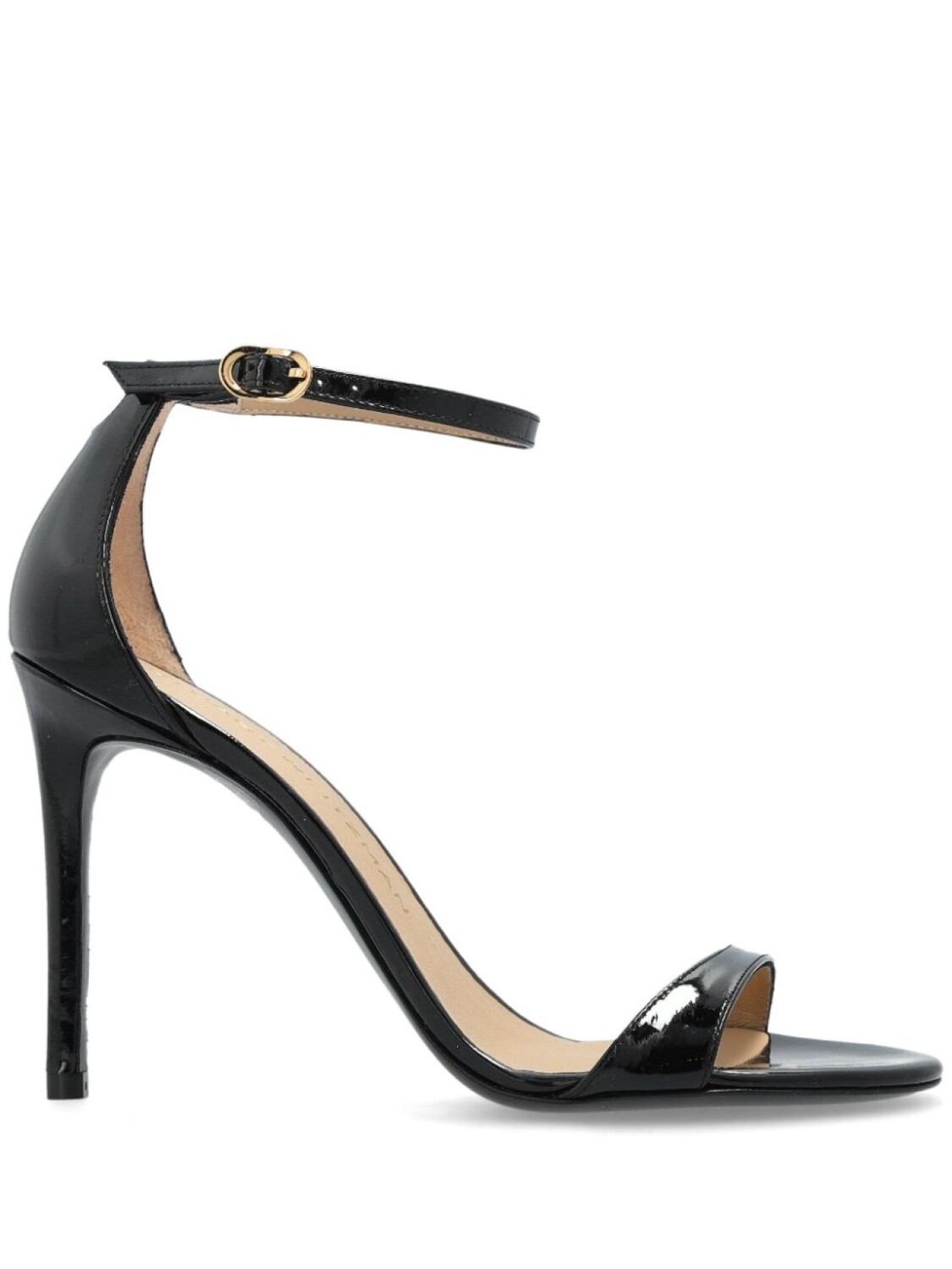 100 мм кожаные сандалии Stuart Weitzman, черный