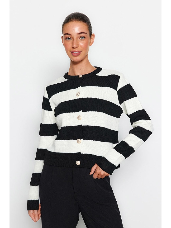 

Кардиган trendyol Cardigan, цвет Schwarz/Creme