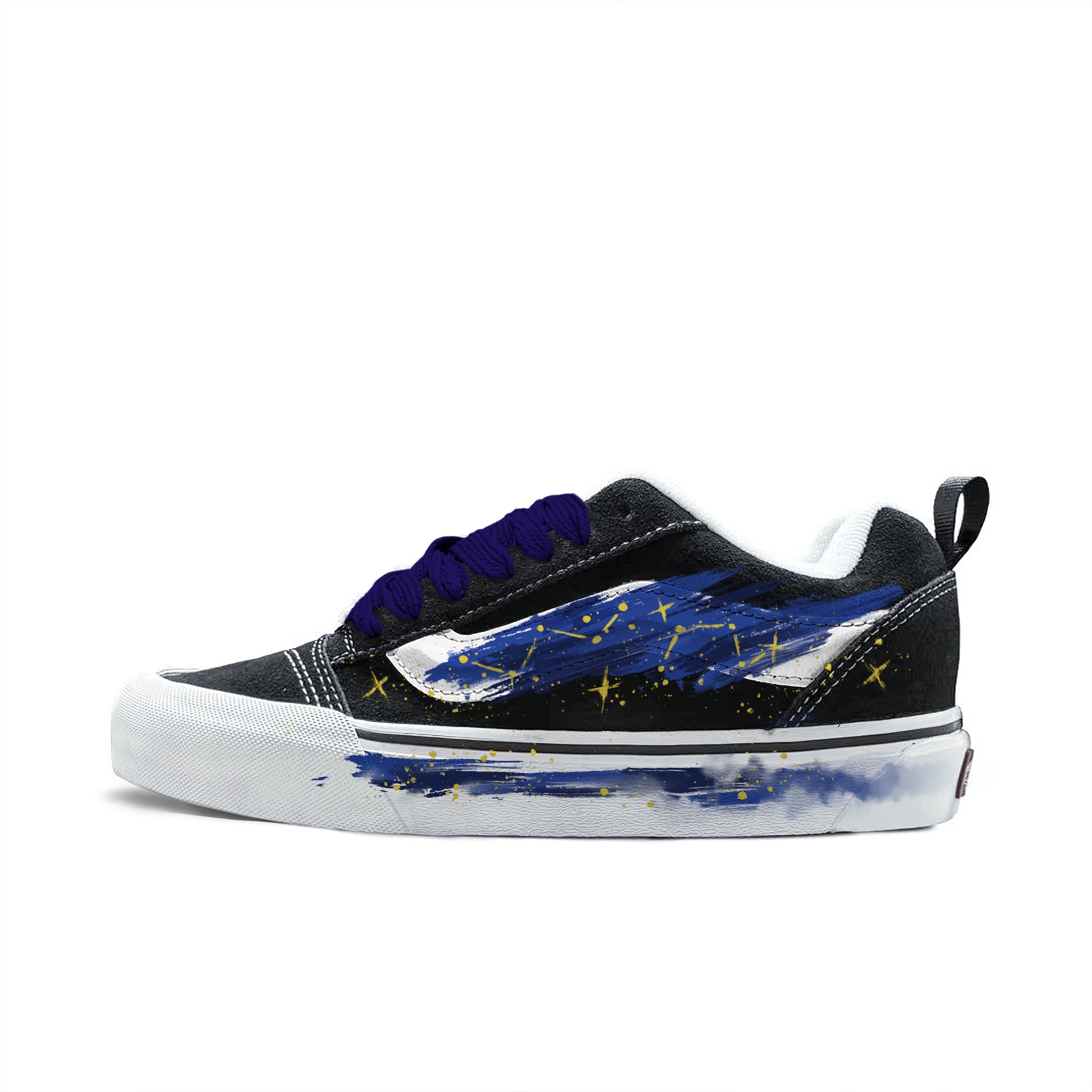 

Vans Knu Skool устойчивые к истиранию низкие скейтерские кроссовки унисекс синие, цвет Blue