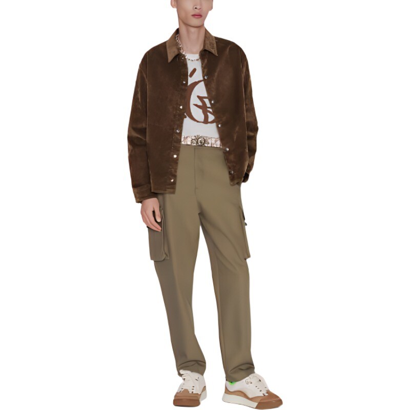 Travis Scott Quarterly Новые продукты Рубашка мужская коричневая Dior, коричневый — фото 3