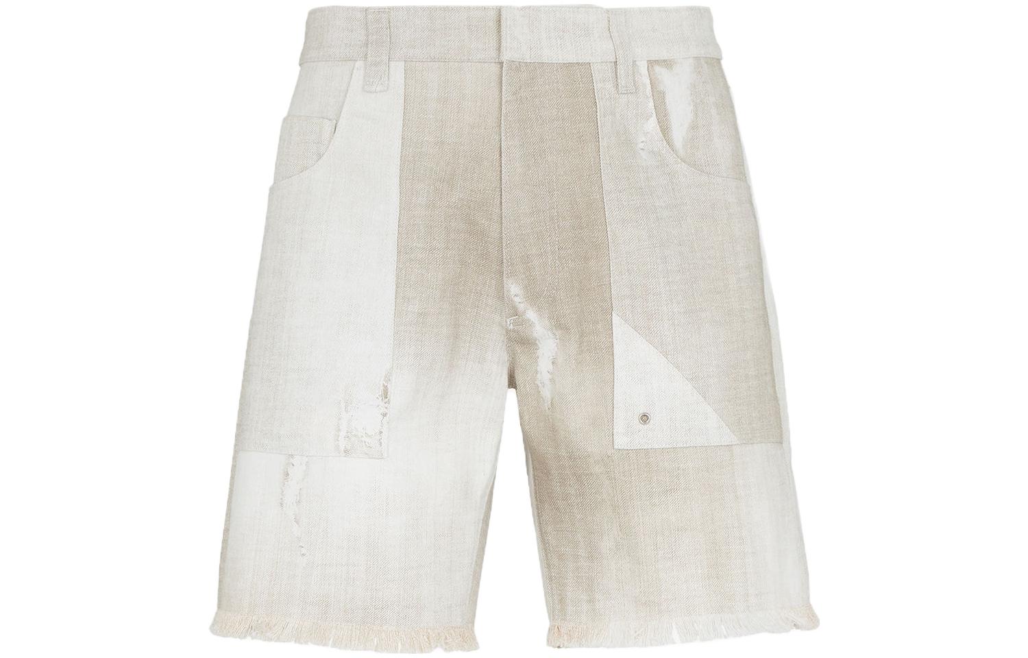 

Бермуды с абстрактным принтом FENDI, бежевые