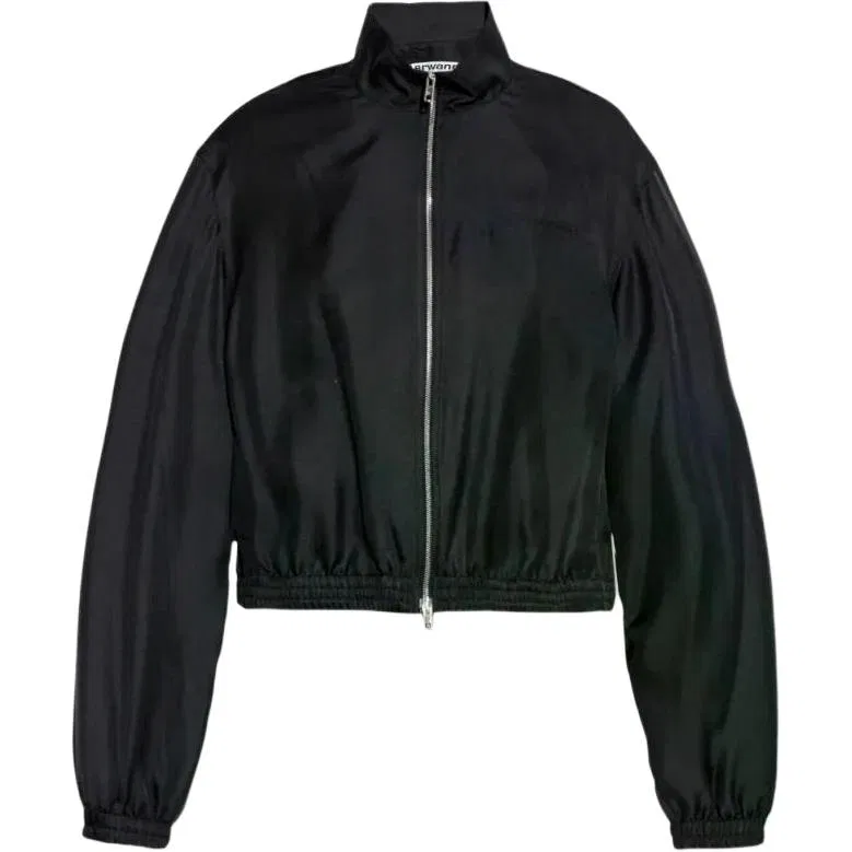 Куртка на молнии с эластичным низом Alexander Wang, Black