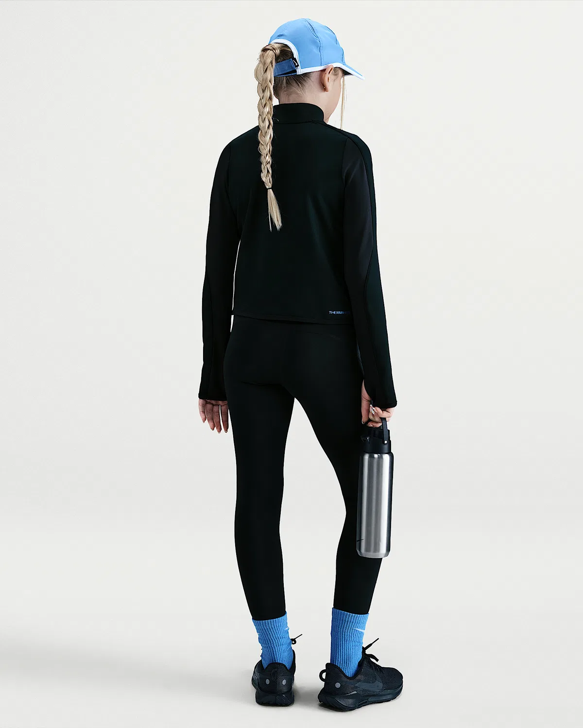 Большие детские (девочки) леггинсы Dri-FIT с блестящими акцентами Nike Pro, Black — фото 4