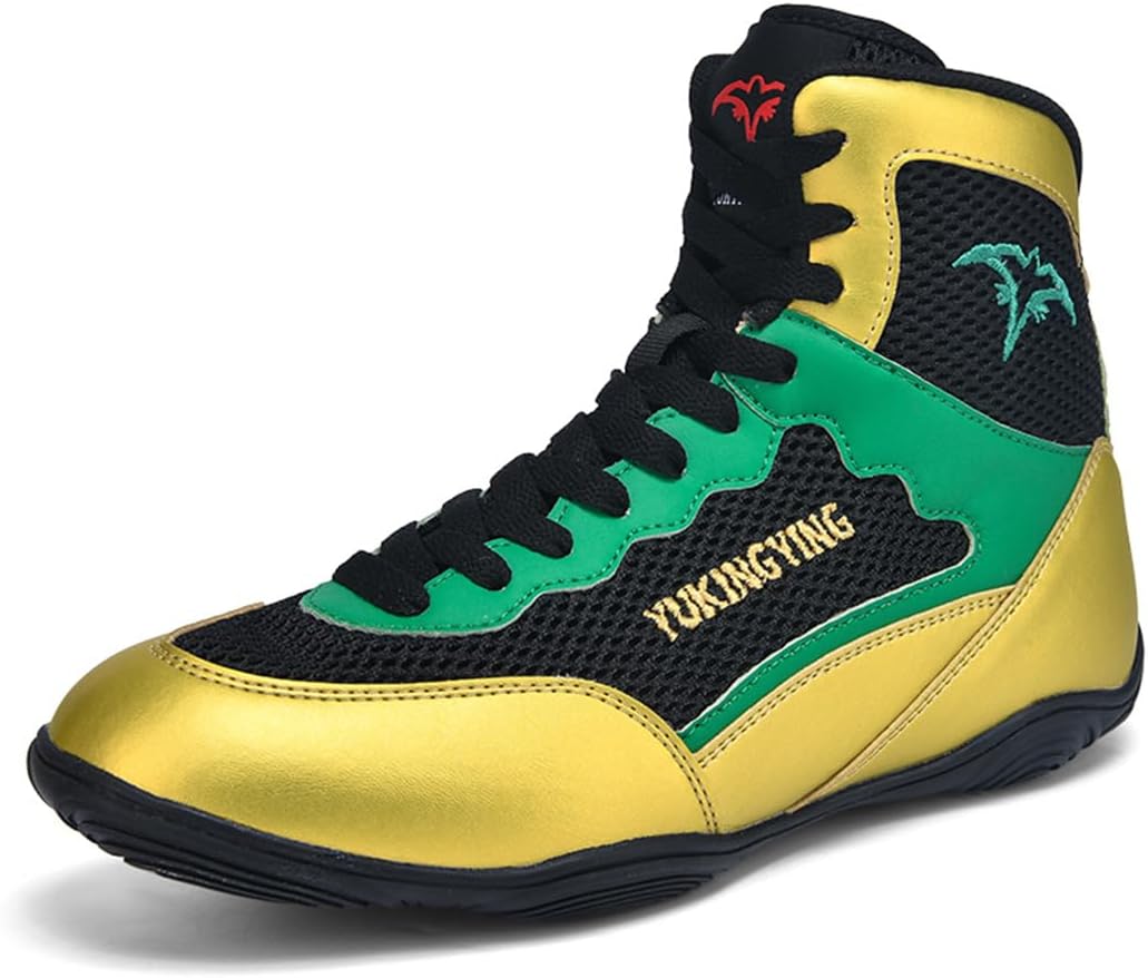 

Кроссовки для борьбы UKUBOXBAG, удобные спортивные кроссовки для бокса для мужчин, для занятий в зале, фитнеса, дышащие, золотой