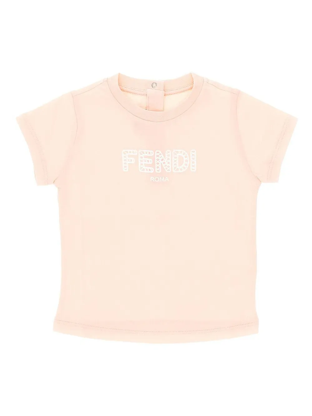 

Футболка с логотипом Fendi Kids, розовый