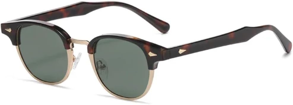 

Солнцезащитные очки с защитой UV400 | Овальные линзы в стиле панк с заклепками | Для женщин и мужчин | Для занятий спортом на открытом воздухе и вождения DSVIGF, Leopard Dark Green