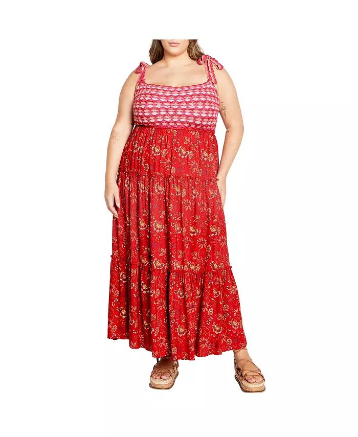 

Платье макси Candice Plus Size CITY CHIC, розовый