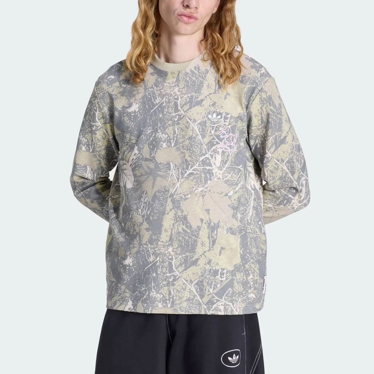 Adidas Originals Футболка мужская Light Sesame Gray/Gray/Miracle Brown с круглым вырезом Moderate — фото 3