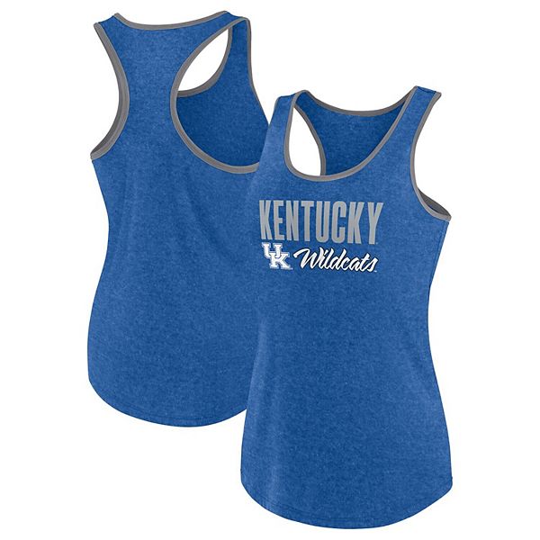

Женский топ Fuel Racerback Fanatics Heather Royal Kentucky Wildcats Fanatics Brands - White Label
